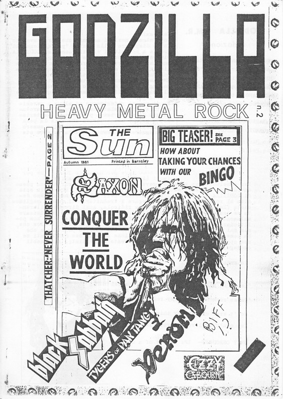 Godzilla #2 [1981 Italian Zine] | RARE AND OBSCURE METAL ARCHIVES / HMR ...