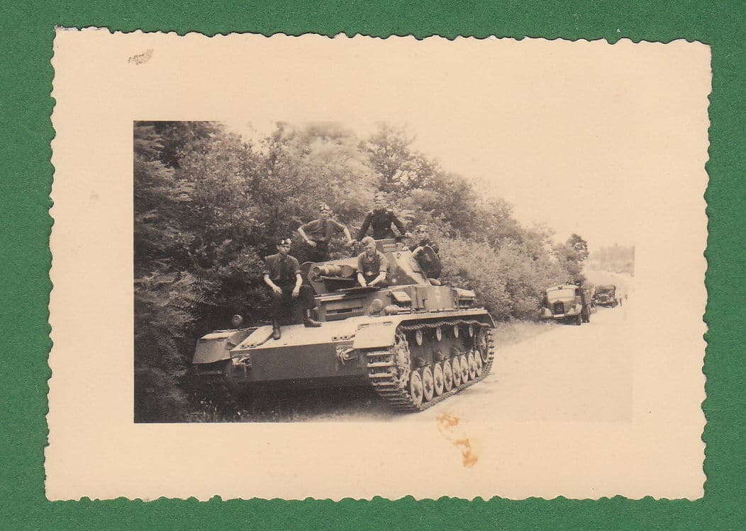 Original Pz Foto Panzer IV Panzermänner Besatzun