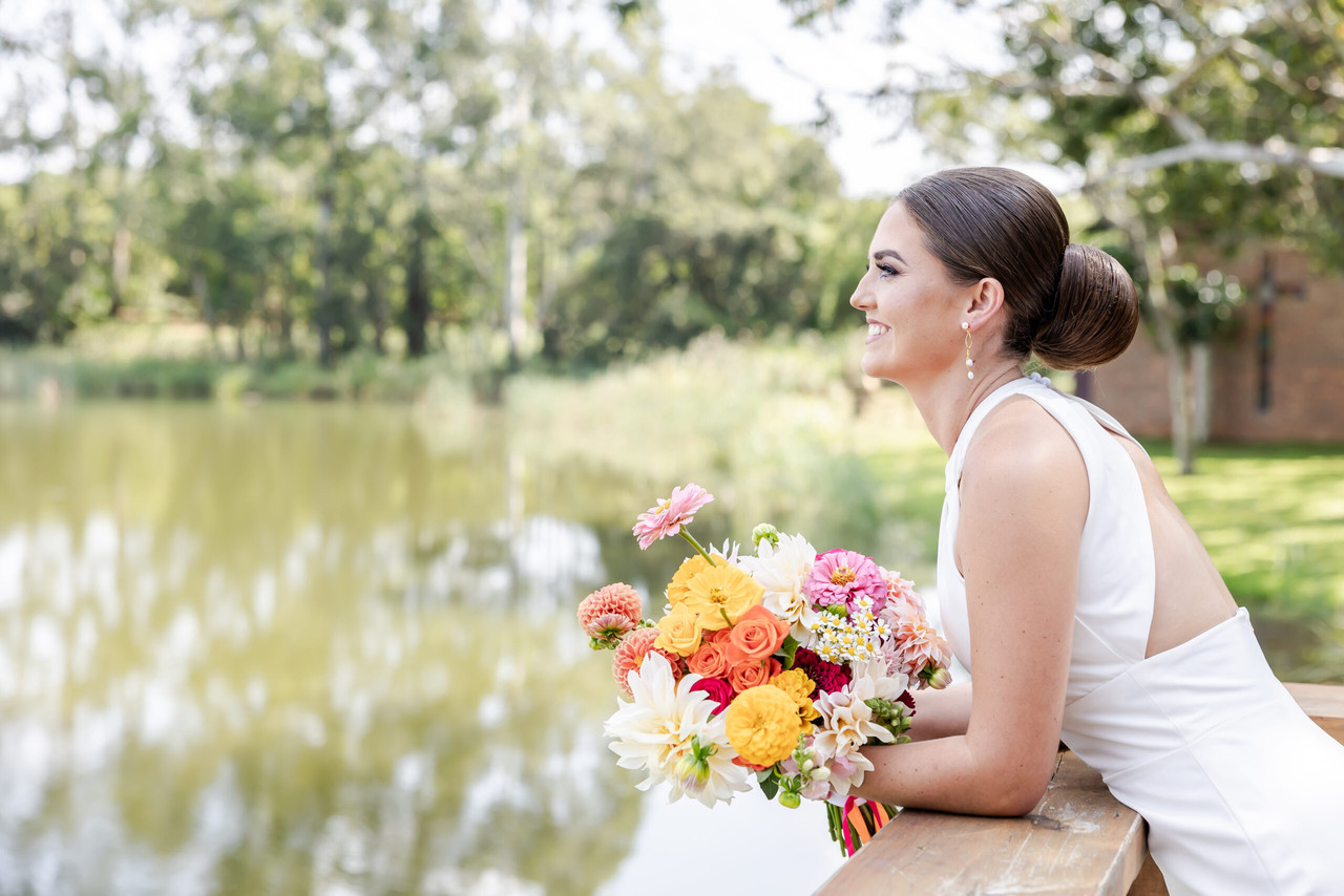 Elegant table setting for a wedding reception.