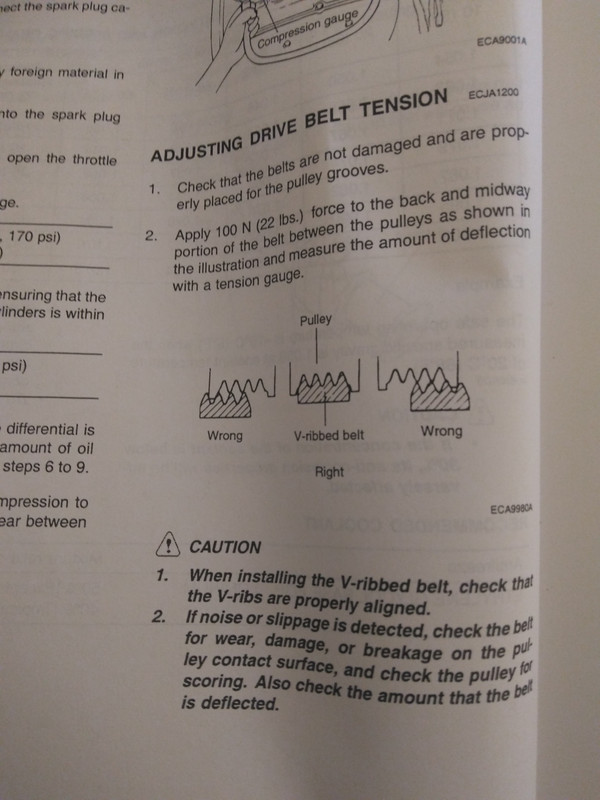 Drive Belt Tension Setup