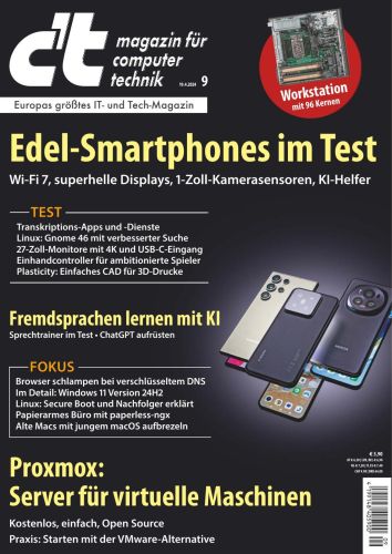 Cover: ct Magazin für Computertechnik No 09 vom 19 April 2024