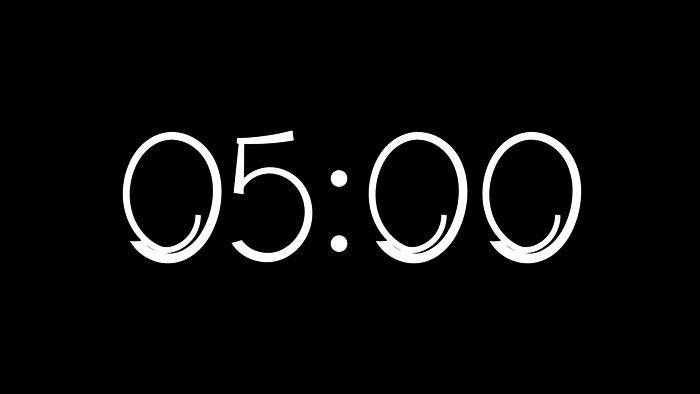 Fondo Transparente Pulso — Cuenta Regresiva de 5 Minutos sin Fondo