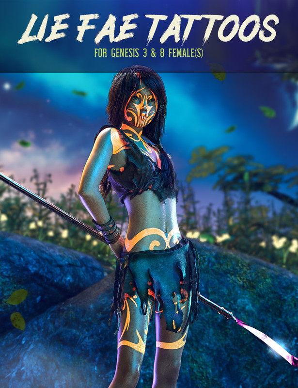 LIE Fae Tattoos for Genesis 3 and 8 Female(s) LIE Fae Tattoos for Genesis 3 and 8 Female(s)