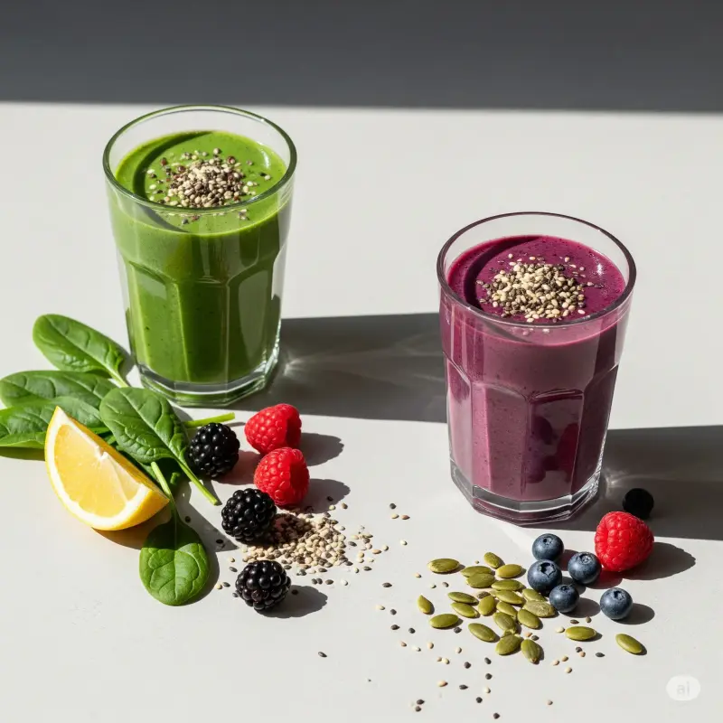 Green detox smoothie photo with lemon and spinach – myth debunked