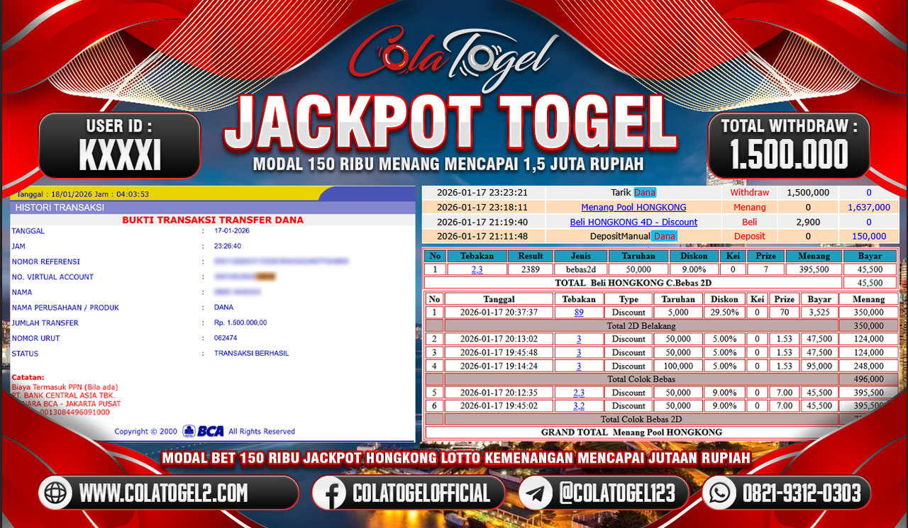 JACKPOT HONGKONG LOTTO!!