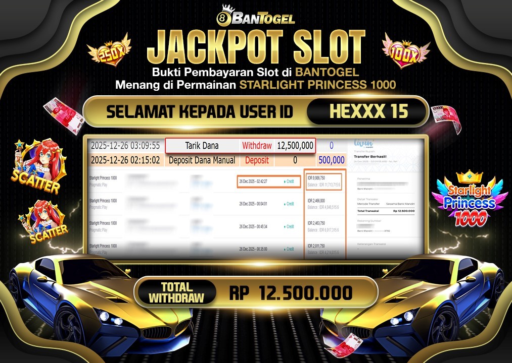 BUKTI JACKPOT LUNAS BANTOGEL