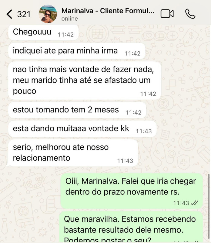 Print de WhatsApp de cliente