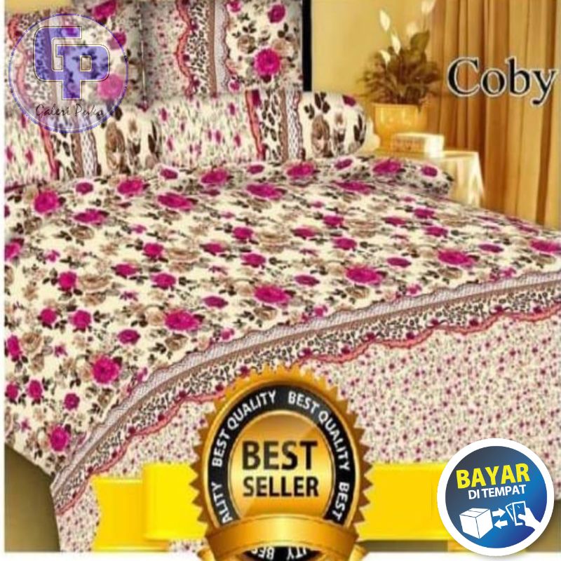 Sprei Shaby Cream Bahan Adem Size 180 x 200