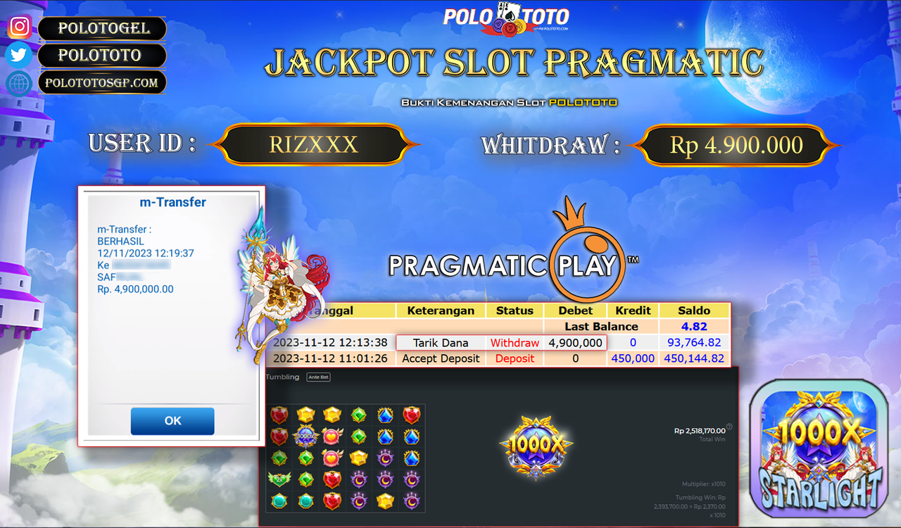 BUKTI PEMBAYARAN JACKPOT DIPOLOTOTO DIBAYAR LUNAS!!!