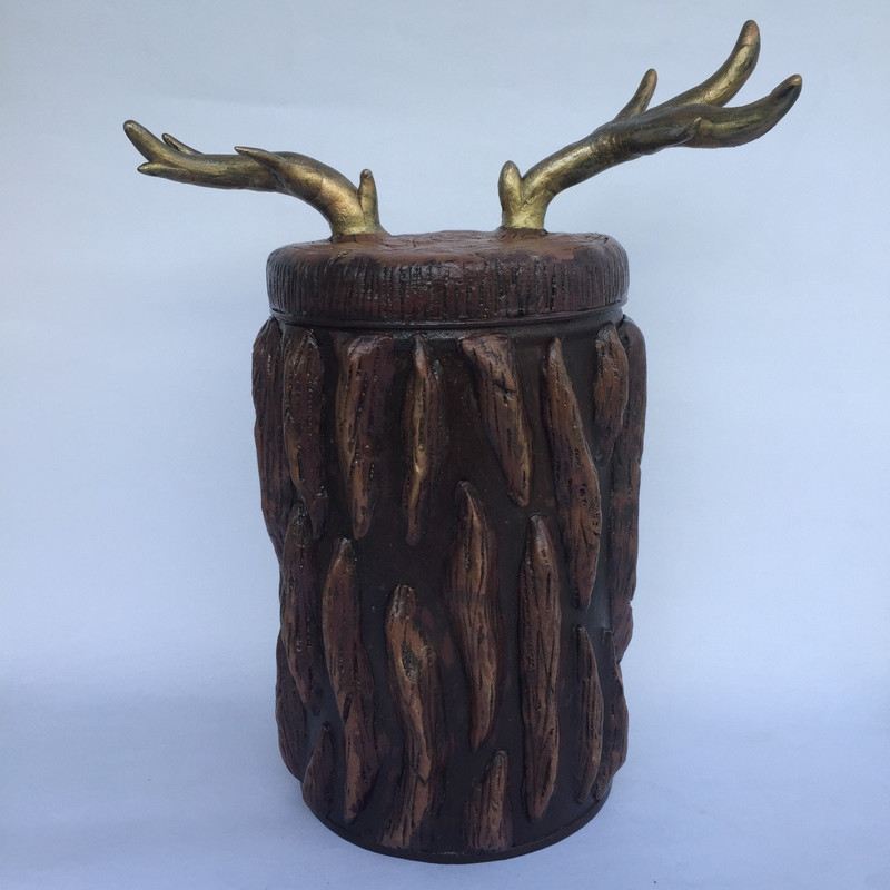 wood and antlers