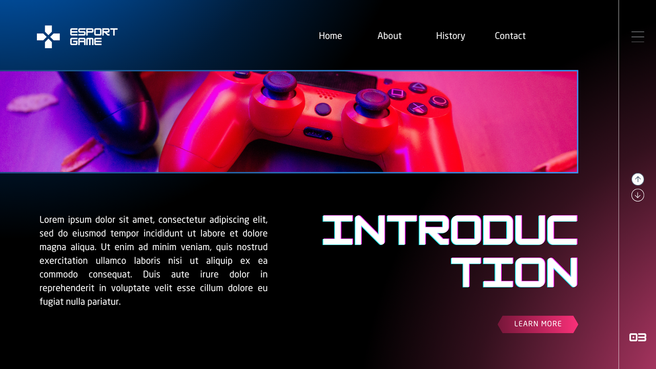 Dark Blue and Red Neon Futuristic Esports Game Presentation