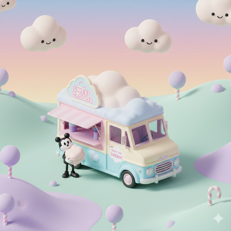 Thế giới phim hoạt hình đồ ăn nhẹ 3D