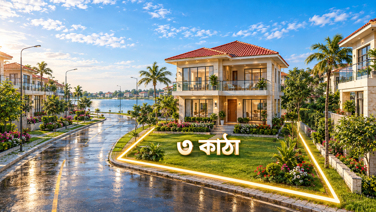 ৩ কাঠা লেক ভিউ ডুপ্লেক্স Zone