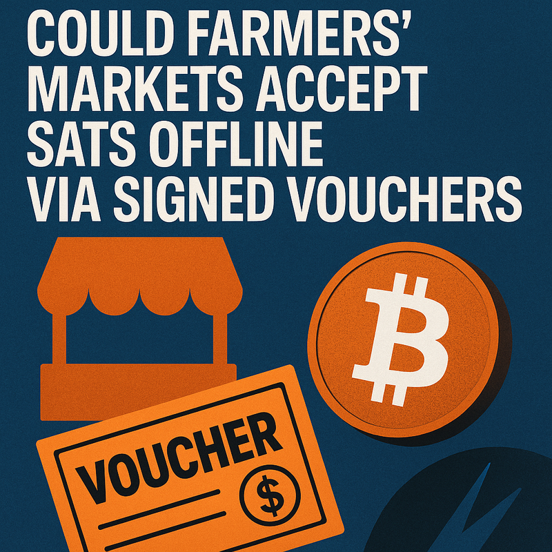 Could farmers’ markets accept sats offline via signed vouchers?