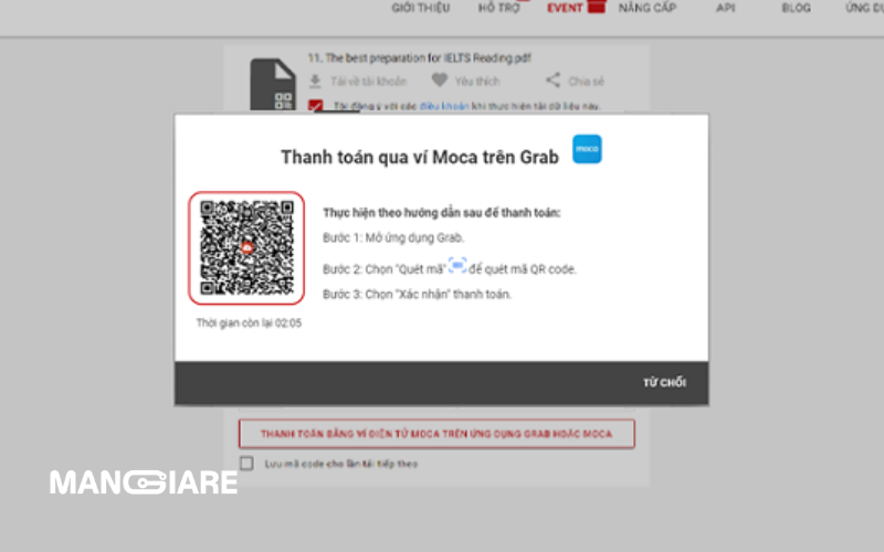 giải pháp nhận mã Fcode qua ví Moca