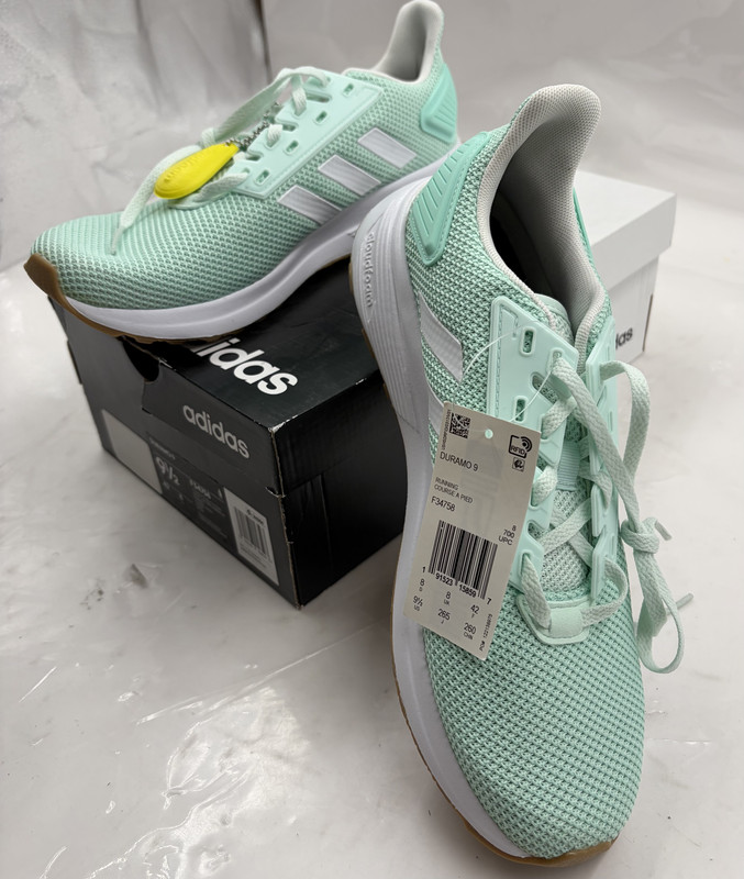 ADIDAS DURAMO 9 MINT/ WHITE US WOMEN 9.5 EU 42 RUNNING SHOE