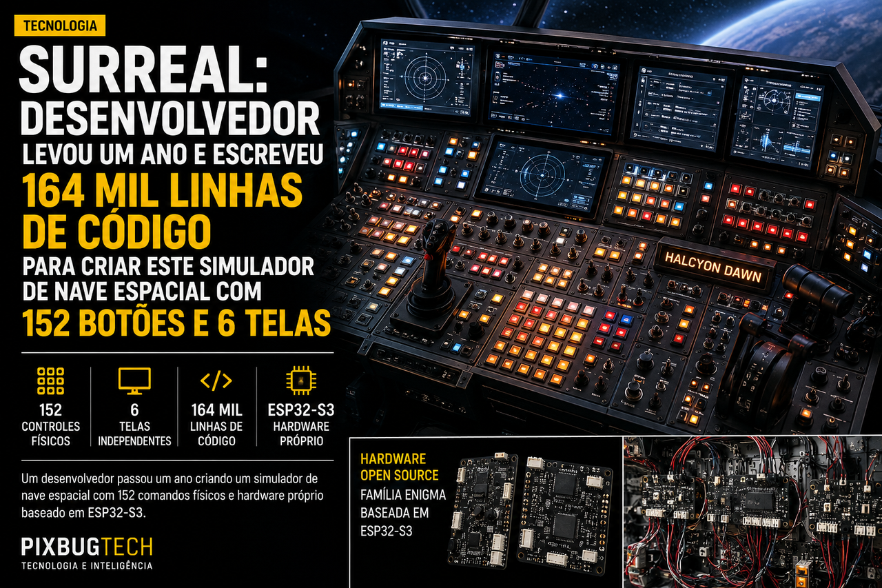164 mil linhas, 152 botões e um ano de trabalho: o simulador espacial que expõe até onde vai a cultura maker