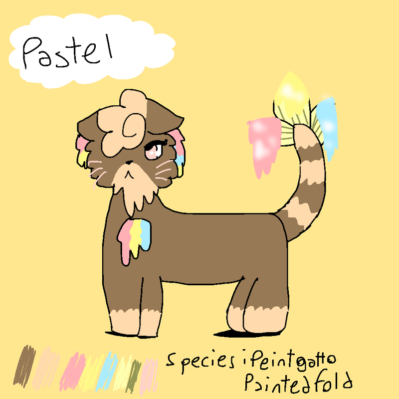 Pastel (painted fold-peingatto)