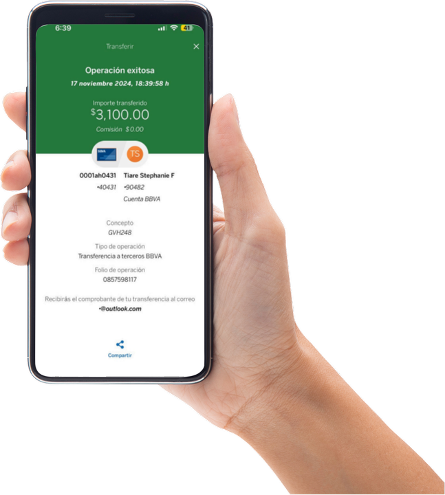 Comprobante de pago $3,100 MXN