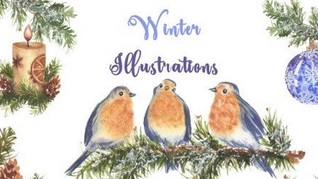 Winter Illustrations in Watercolors: 3 fun projects for Christmas cards