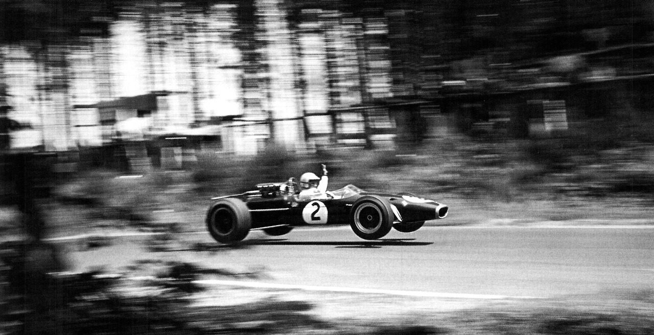 DennyHulmeinhis Brabham-Repco in the1967GermanGP