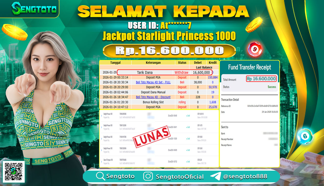 BUKTI PEMBAYARAN SLOT STARLIGHT PRINCESS 1000