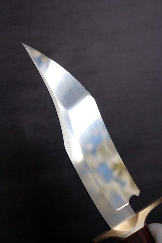 Stroker Bowie D2 hand satin 8.7 inch Blade Ironwood (7)