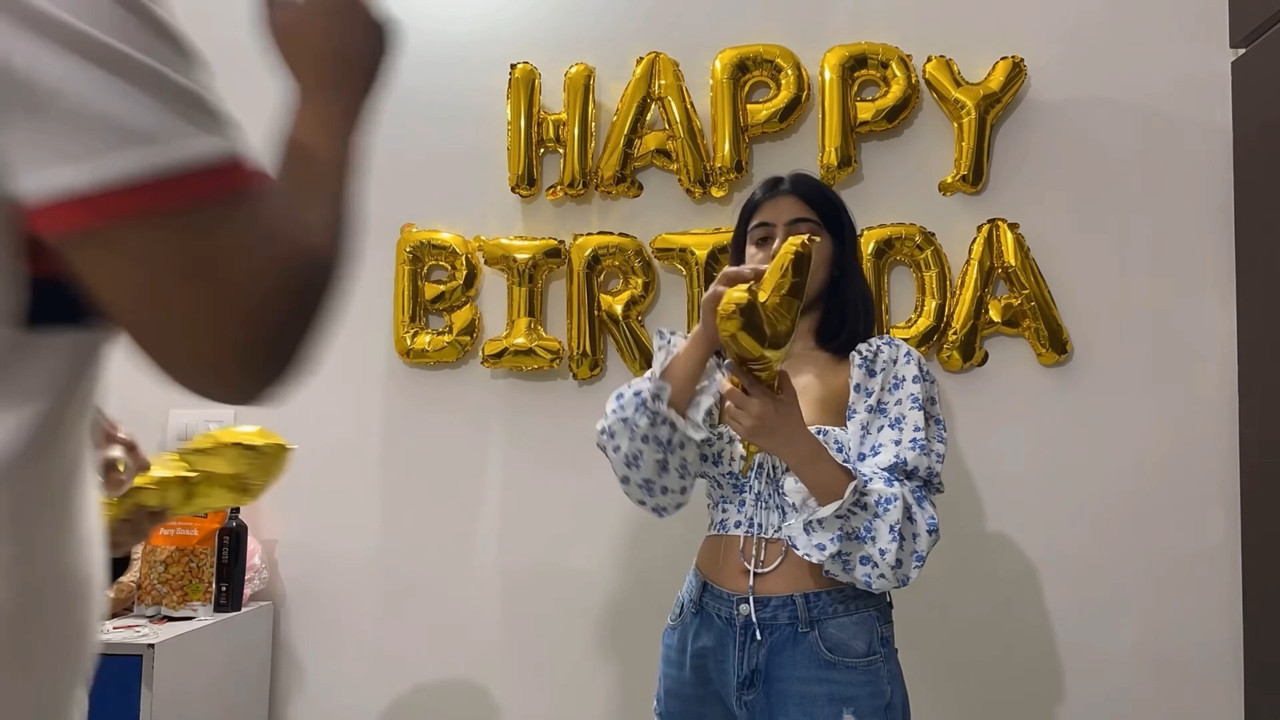 Cute Sexy Girl hot Navel and boobs in blue crop top and jeans mp4 snapshot 00 13 503