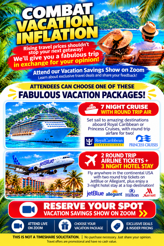 Cruise and Airfare Vacation Offers
