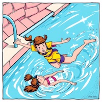 Girl Guides practise rescuing each other