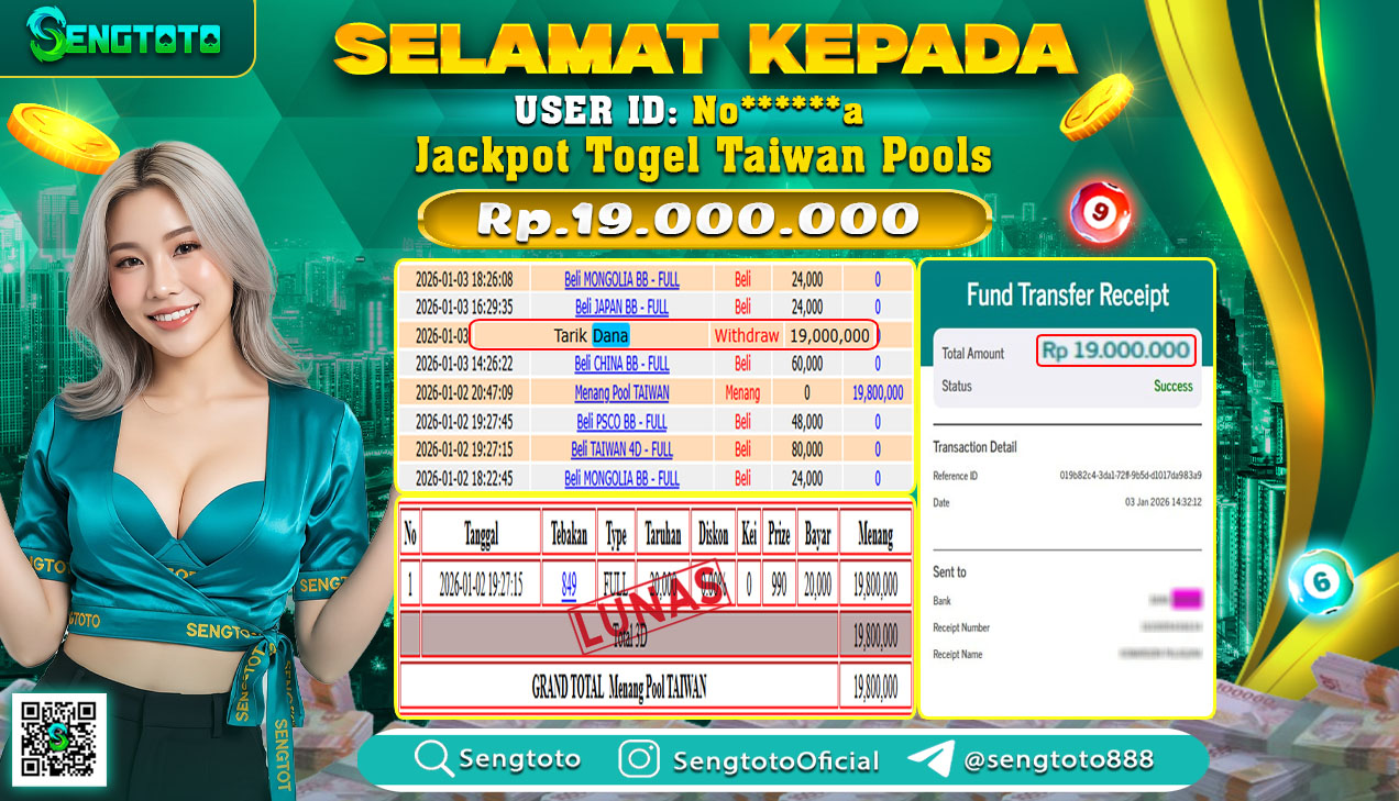 BUKTI PEMBAYARAN TOGEL TAIWAN POOLS