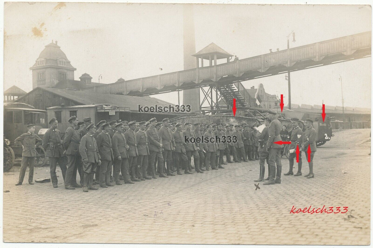 Foto Rarität ! Sturmpanzerwagen A7V -Hedi- Mark IV Beute Tanks Panzer Leipzig