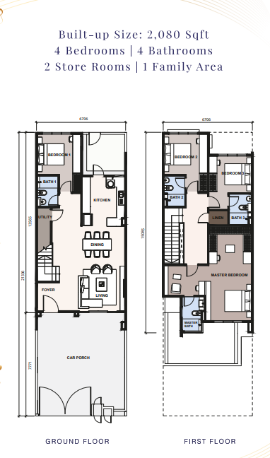 Chorus Type A floor plan in Setia Eco Hill 2. Semenyih, Selangor