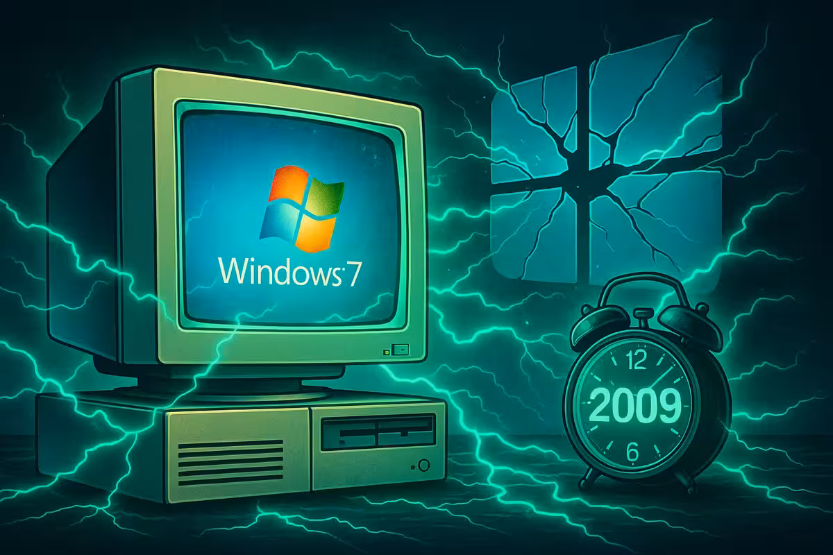 Windows 7 Ressuscita Como Zumbi Digital: Enquanto o Windows 11 Afunda, Usuários Preferem o Fantasma de 2009 ao Circo de IA de 2025