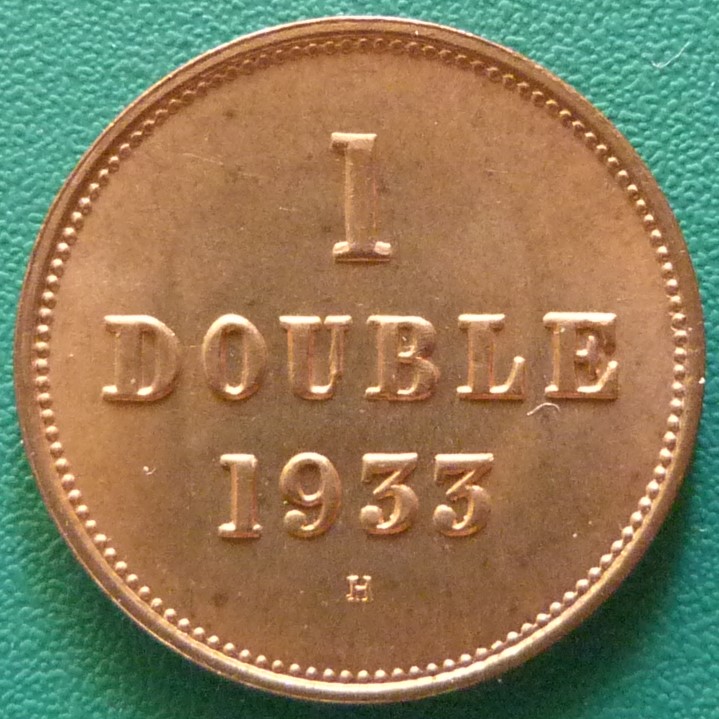 ¡Los 30! 1 Doble. Guernesey (1933) GBG-1-Doble-1933-rev