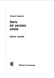 Ernesto Balducci - Storia del pensiero umano vol. 2 (1986)