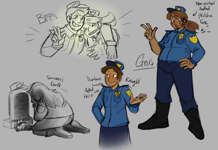 Knight and Greg gijinkas <33
