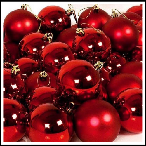 PALLINE SFERE PER LABERO DI NATALE ORO ARGENTO ROSSO
