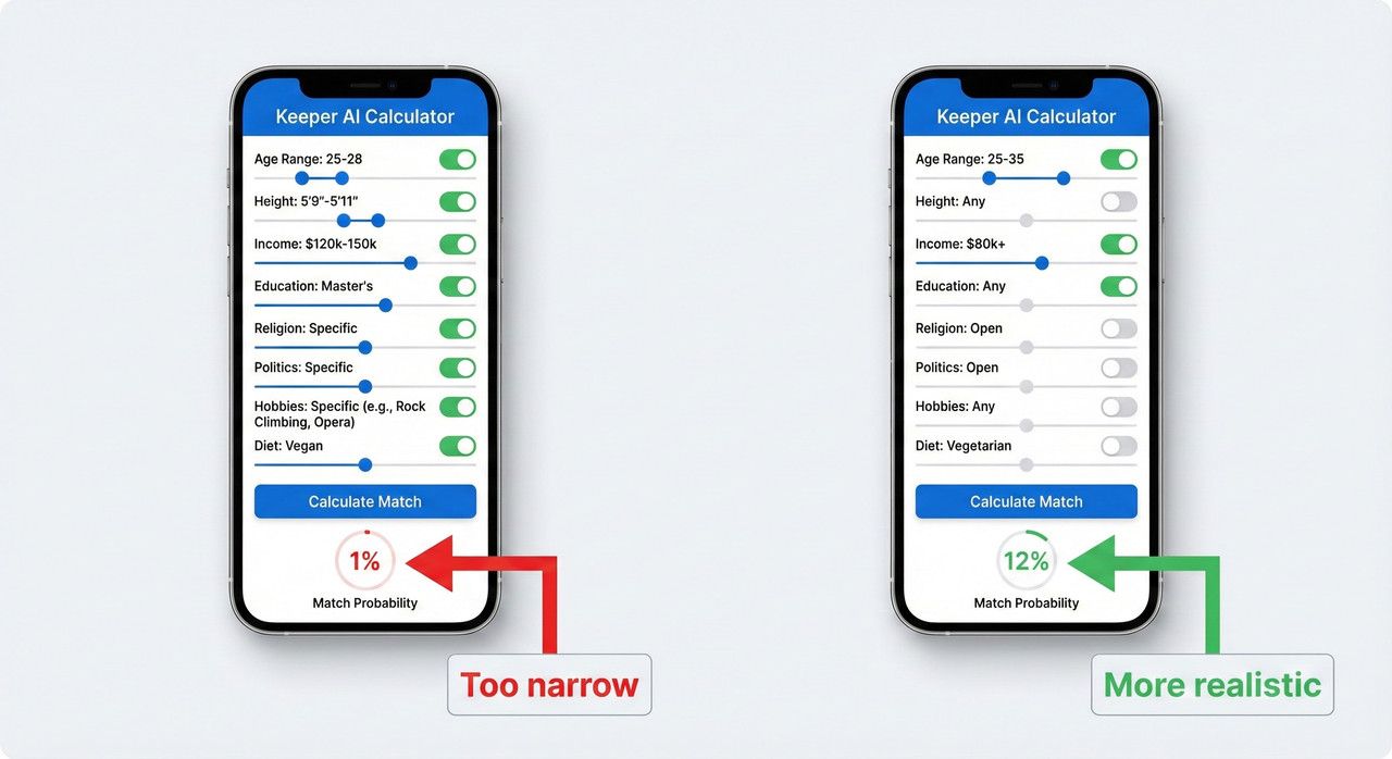 Analyzing results: Too narrow vs More realistic