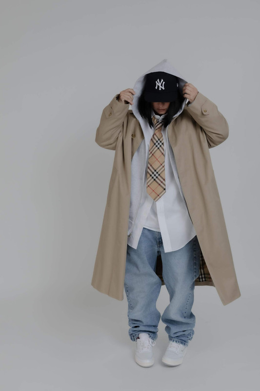 Woman in trench coat