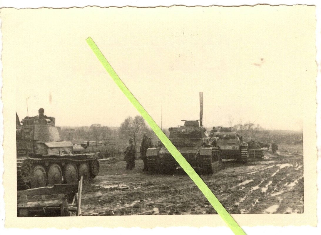 Foto 3x Technik Panzer III & 38 (t), Minen Abschuss Malaya Mischenka, 24.05.1942