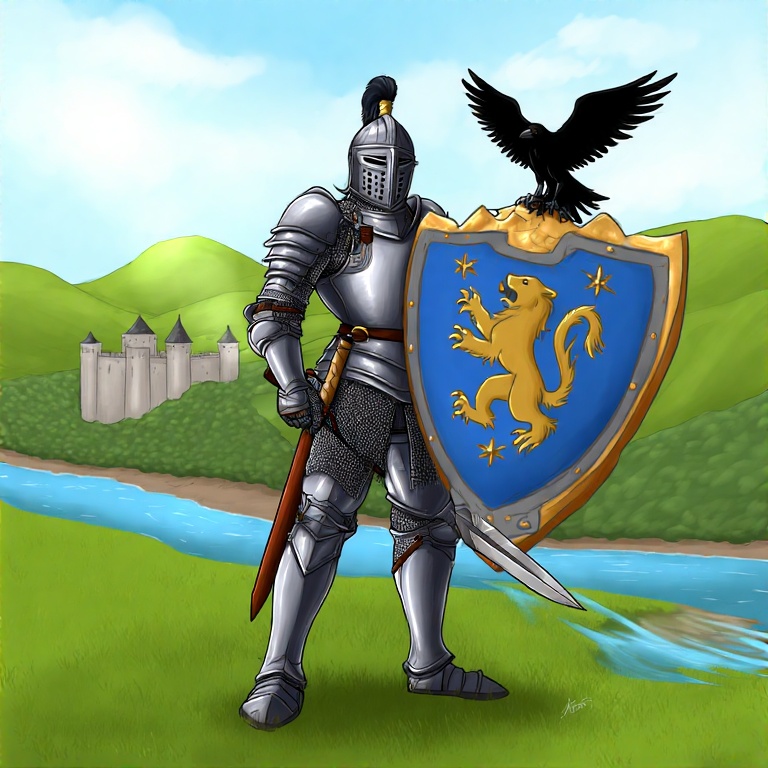 A-medieval-knight-in-shining-a-3