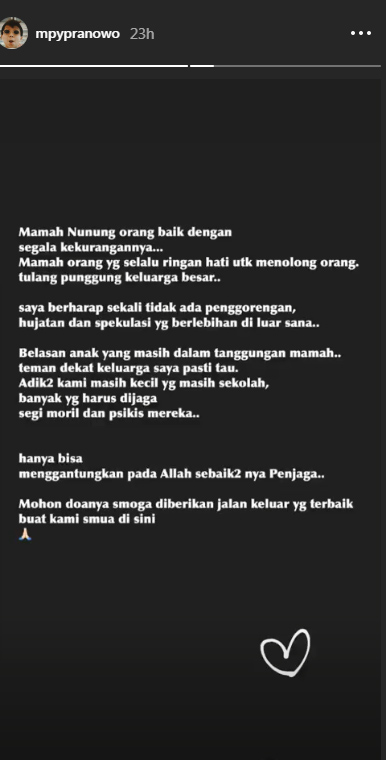 Postingan keponakan Nunung