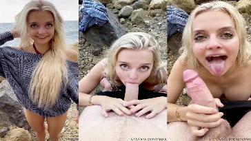 Trippie Bri Beach Blowjob With Cum Swallow Video Leaked