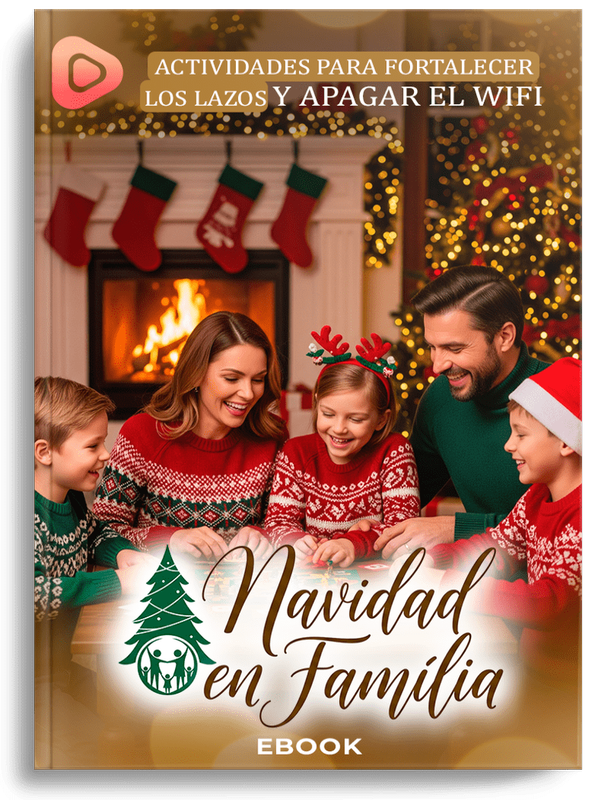 Familia feliz jugando