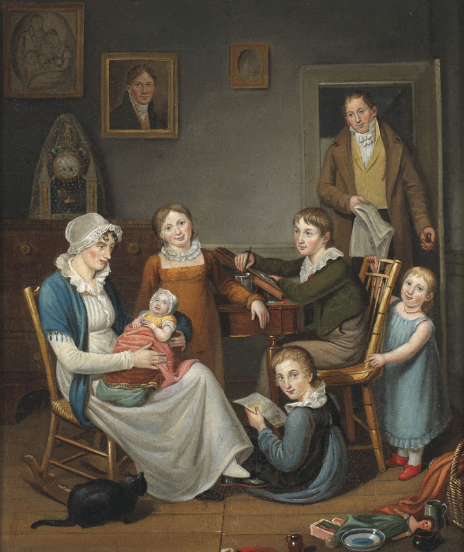 1-Self-Portrait-with-Susanna-Krimmel-and-her-Children-by-John-Lewis-Krimmel