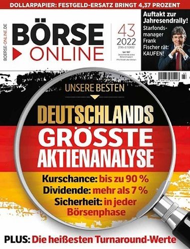 Cover: Börse Online Magazin No 43 vom 27  Oktober 2022