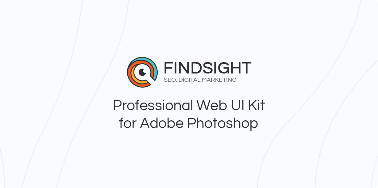 FindSight - Modern Web UI Kit for Adobe Photoshop - 1