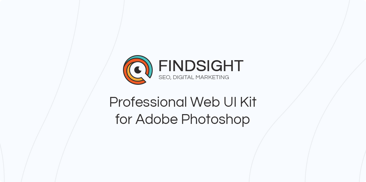 FindSight - Kit d'interface utilisateur Web moderne pour Adobe Photoshop - 1