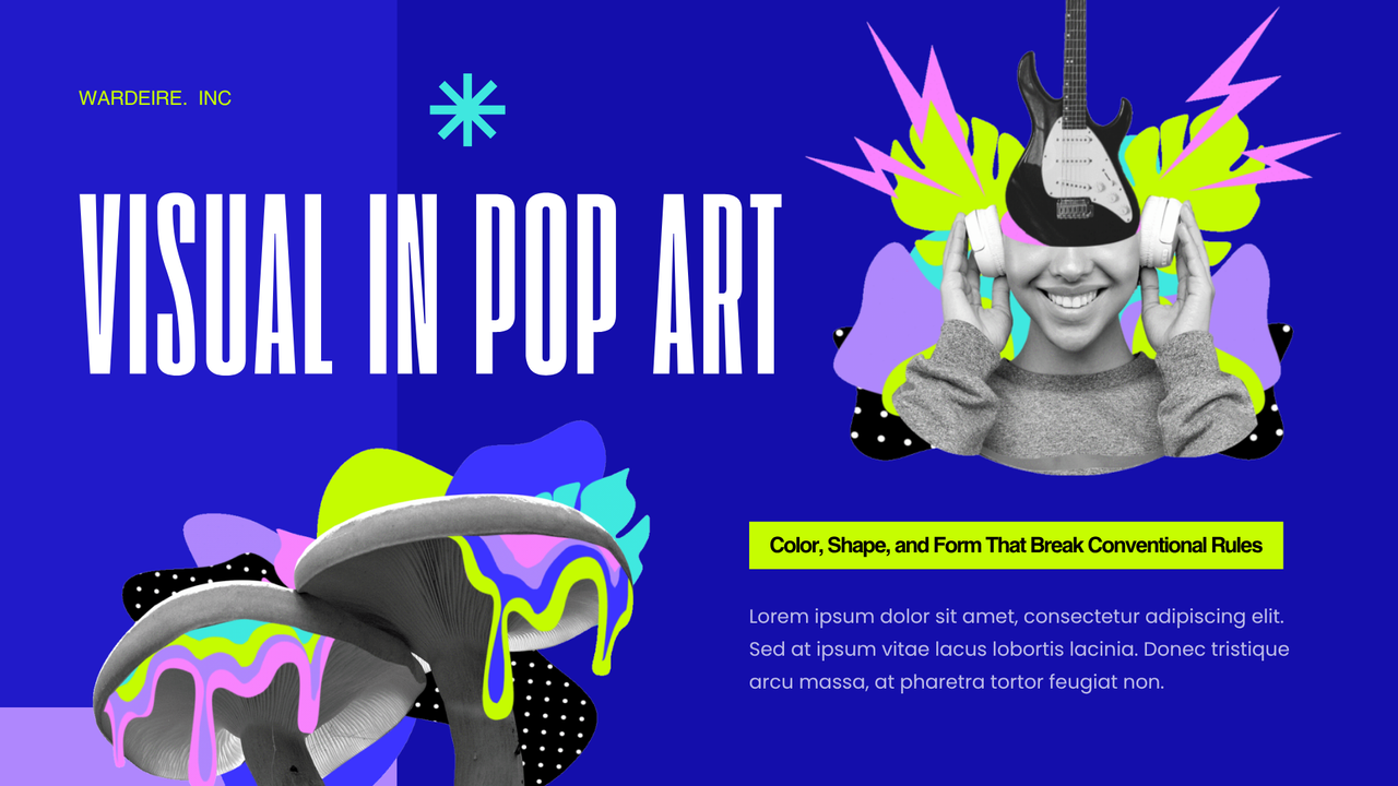 Blue Animated Collage Pop Art Creative Presentation